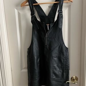 free people leather jump dress
